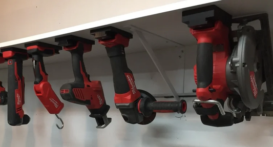 5 Pack Milwaukee Tool Hanger Under-Shelf Mounts | Garage & Shop Storage
