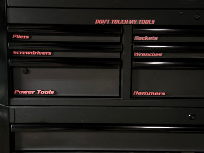 Magnetic Tool Box Labels – 3D Drawer Organizer Magnets – Multiple Colors Options