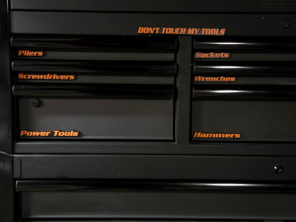 Magnetic Tool Box Labels – 3D Drawer Organizer Magnets – Multiple Colors Options